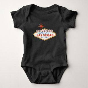 Välkommen till Las Vegas Baby Shirt Black Bodykost T Shirt