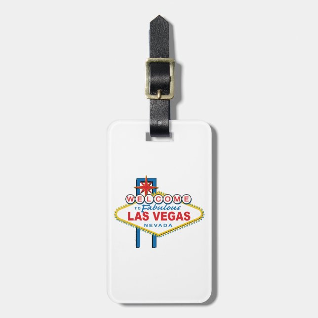 Välkommen till Las-Vegas Bagagebricka (Vertikal Framsida)