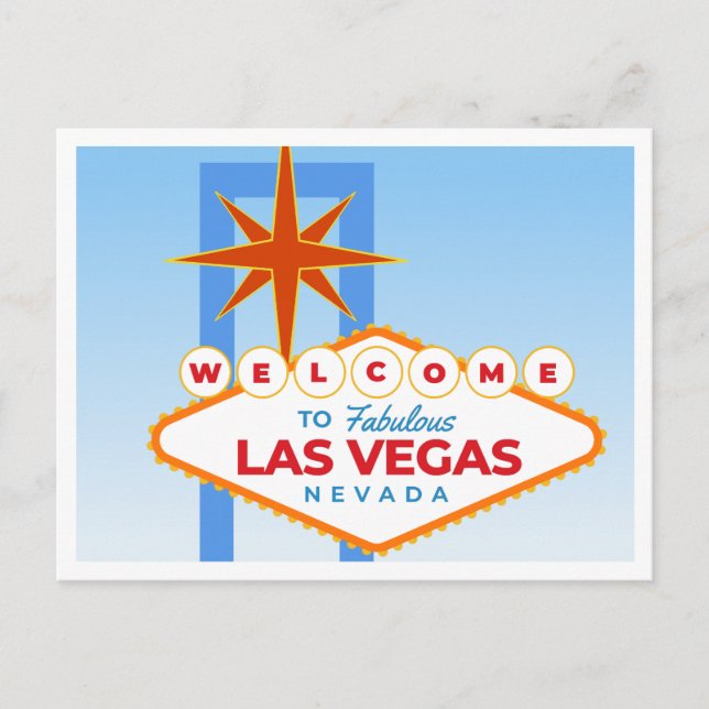 Välkommen till Las Vegas blå himmel Vykort (Framsida)