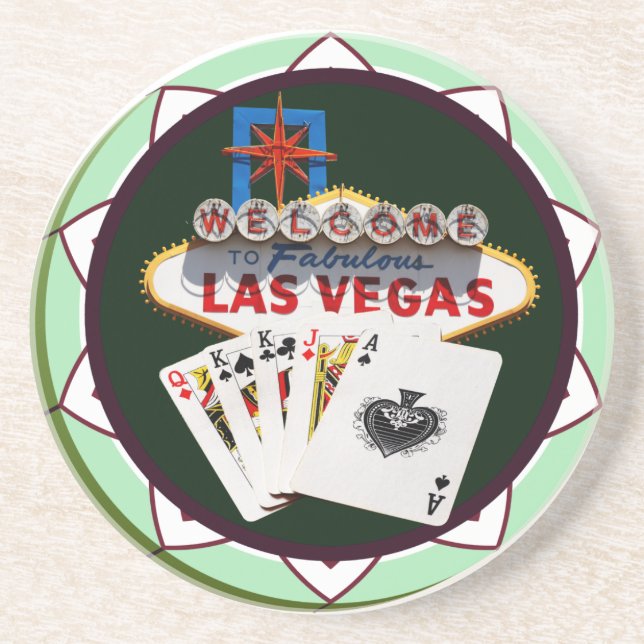 Välkommen till Las Vegas Casino Chip Underlägg (Framsidan)