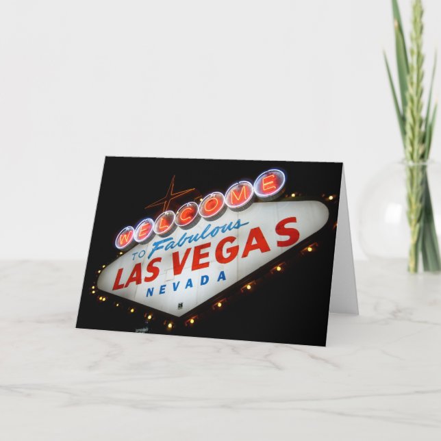 Välkommen till Las Vegas Greeting Card Kort (Framsida)