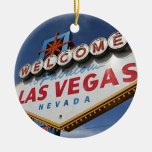 Välkommen till Las Vegas Julgransprydnad Keramik