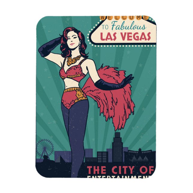 Välkommen till Las Vegas Magnet (Vertikal)