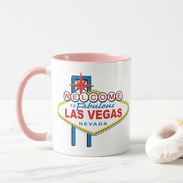 Välkommen till Las-Vegas Mugg (Med munk)