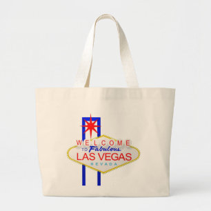 Välkommen till Las Vegas Nevada Canvas Tote Bag Jumbo Tygkasse