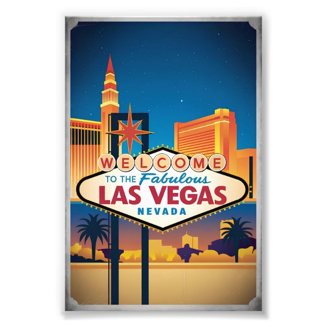 Välkommen till Las Vegas Nevada Fototryck (Framsidan)