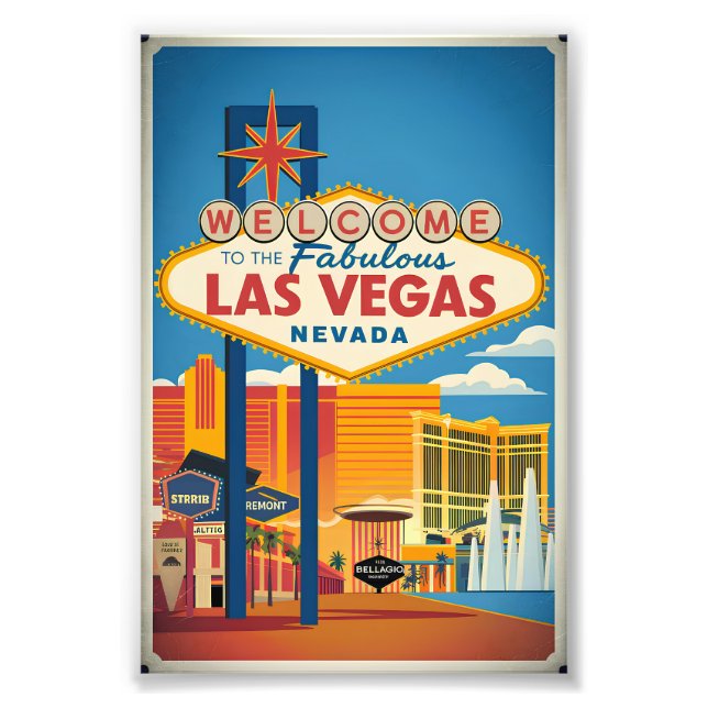 Välkommen till Las Vegas Nevada Fototryck (Framsidan)