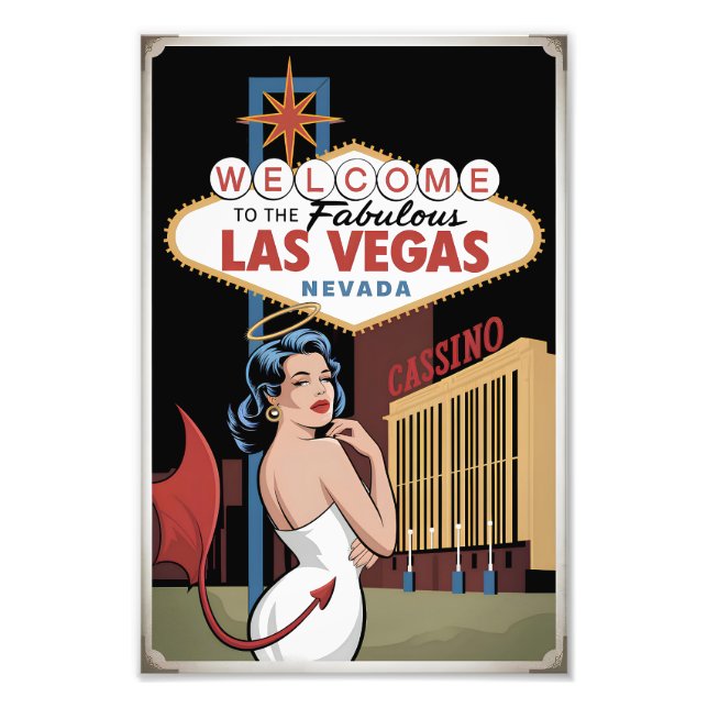 Välkommen till Las Vegas Nevada Fototryck (Framsidan)