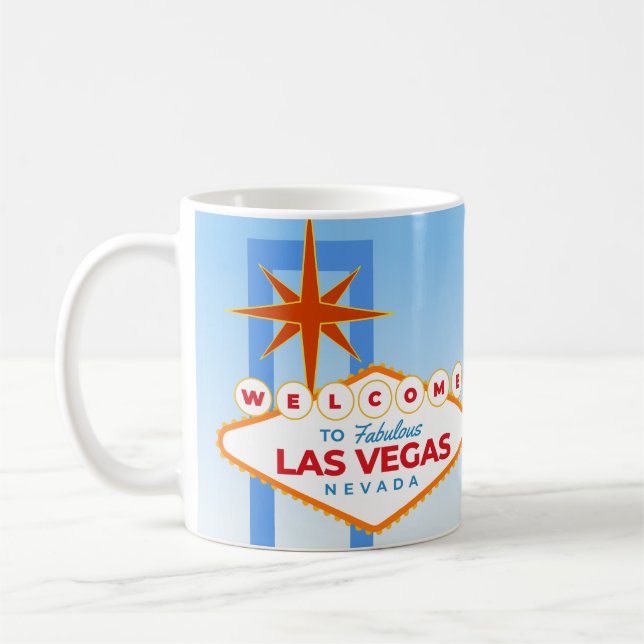 Välkommen till Las Vegas Nevada Kaffemugg (Vänster)
