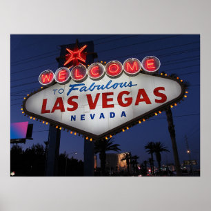 Välkommen till Las Vegas Nevada Poster Skriv ut