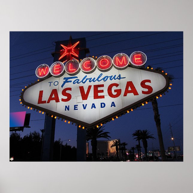 Välkommen till Las Vegas Nevada Poster Skriv ut (Framsidan)