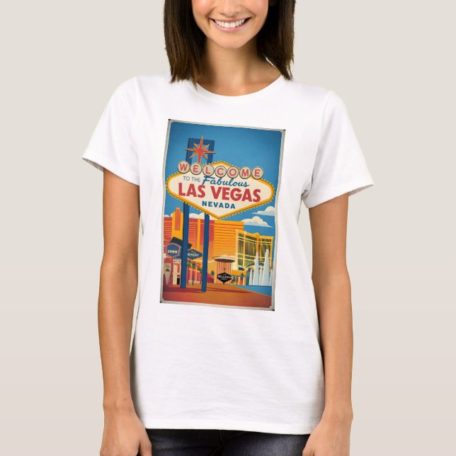 Välkommen till Las Vegas Nevada T Shirt (Framsida)