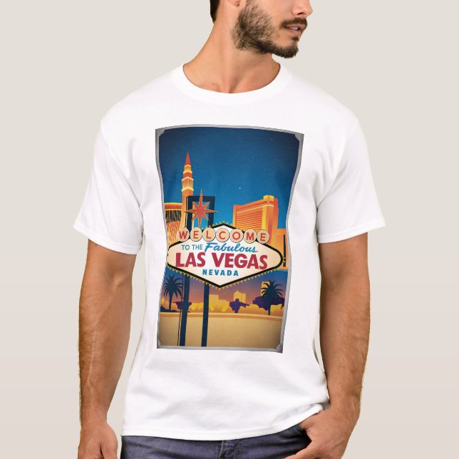 Välkommen till Las Vegas Nevada T Shirt (Framsida)
