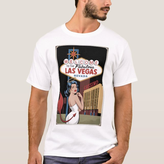 Välkommen till Las Vegas Nevada T Shirt (Framsida)