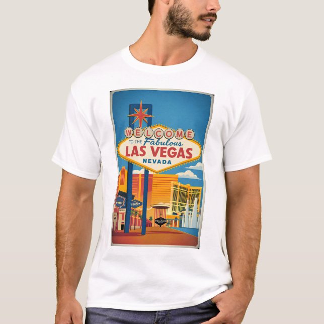 Välkommen till Las Vegas Nevada T Shirt (Framsida)