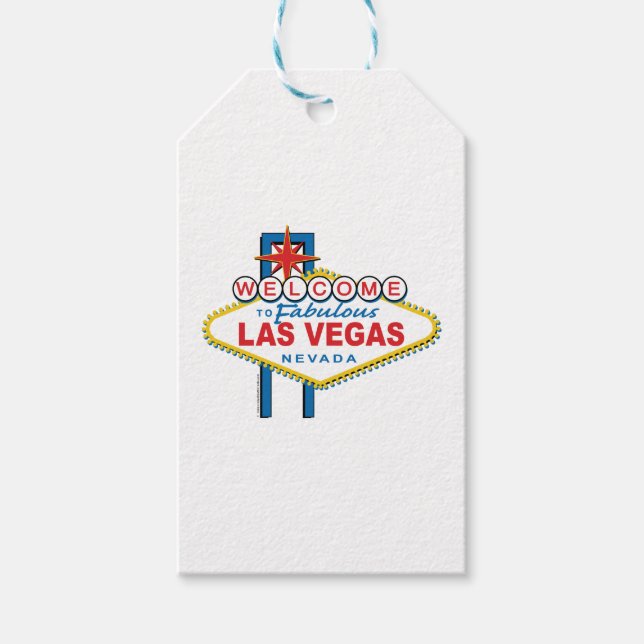 Välkommen till Las-Vegas Presentetikett (Framsidan)