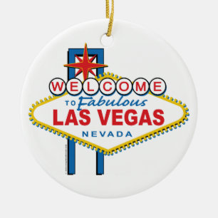 Välkommen-till-Las-Vegas Retro Julgransprydnad Keramik