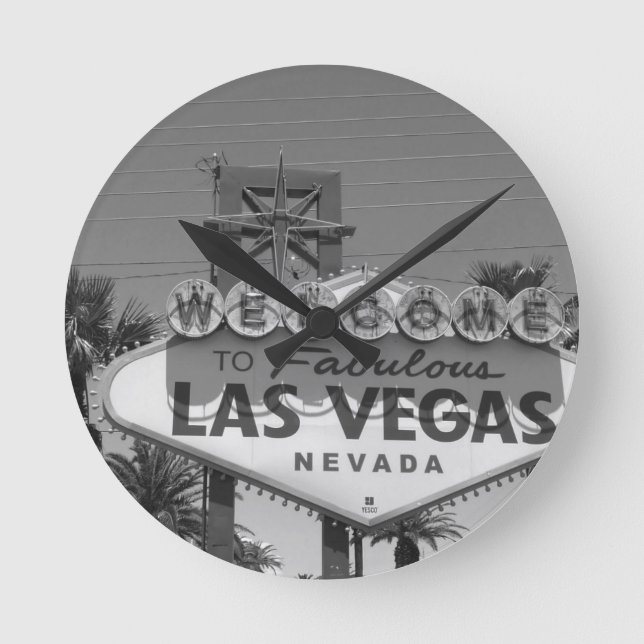 Välkommen till Las Vegas Rund Klocka (Framsida)
