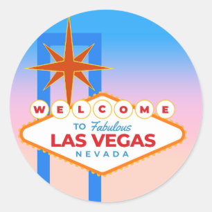 Välkommen till Las Vegas Runt Klistermärke