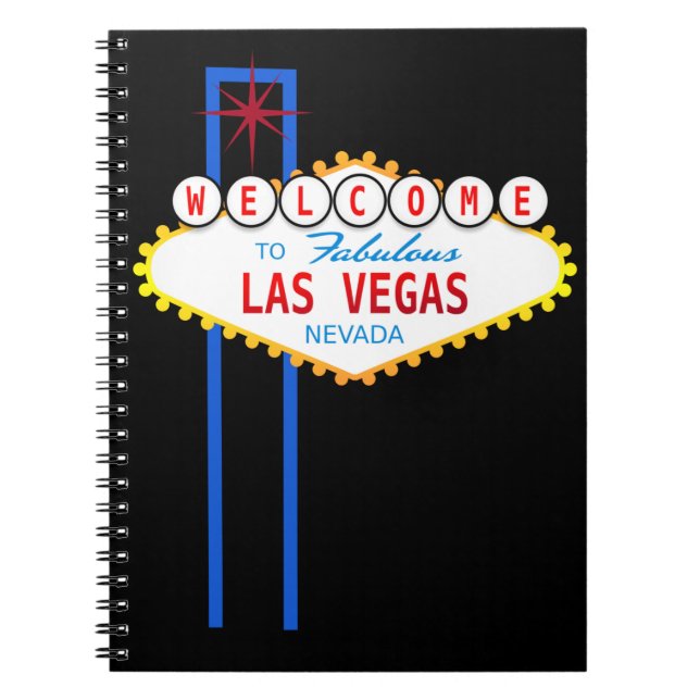 Välkommen till Las Vegas-signalen Anteckningsbok (Framsidan)