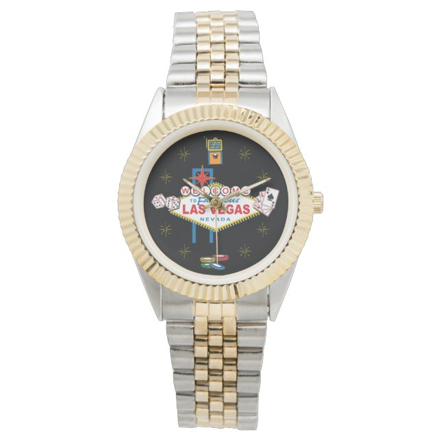 Välkommen till Las Vegas-signalen Armbandsur (Framsida)