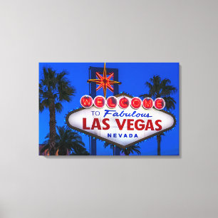 Välkommen till Las Vegas-signalen Canvastryck