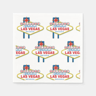 Välkommen till Las Vegas-signalen Pappersservett