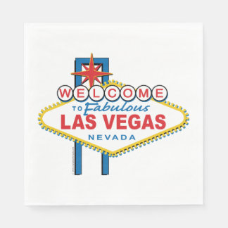 Välkommen till Las Vegas-signalen Pappersservett
