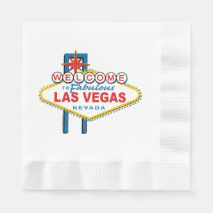 Välkommen till Las Vegas-signalen Pappersservett