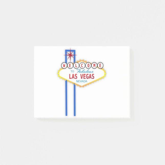 Välkommen till Las Vegas-signalen Post-it Block (Framsida)