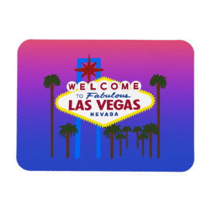 Välkommen till Las Vegas-signatur nr 3 Magnet