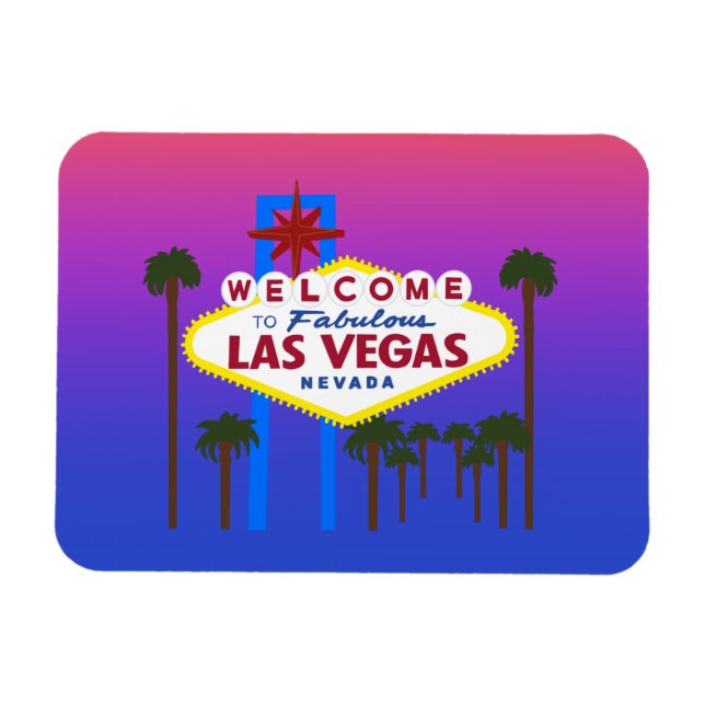 Välkommen till Las Vegas-signatur nr 3 Magnet (Horisontell)