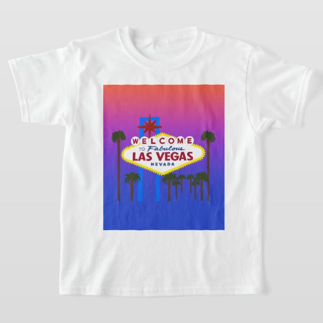 Välkommen till Las Vegas-signatur nr 3 T-shirt (Laydown)