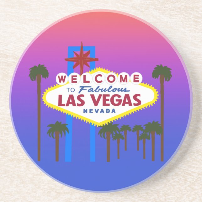 Välkommen till Las Vegas-signatur nr 3 Underlägg (Framsidan)