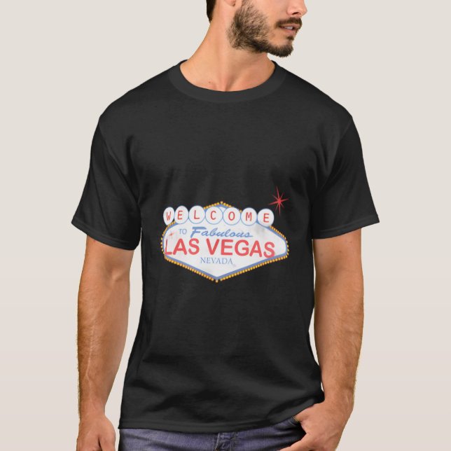 Välkommen till Las Vegas-signaturnavigering T Shirt (Framsida)