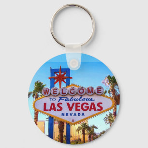 Välkommen till Las Vegas-signaturnyckelkedja Nyckelring