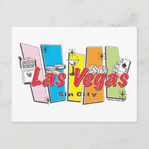 Välkommen till Las-Vegas Sin City Vykort