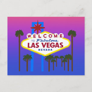 Välkommen till Las Vegas-skylt #3 vykort
