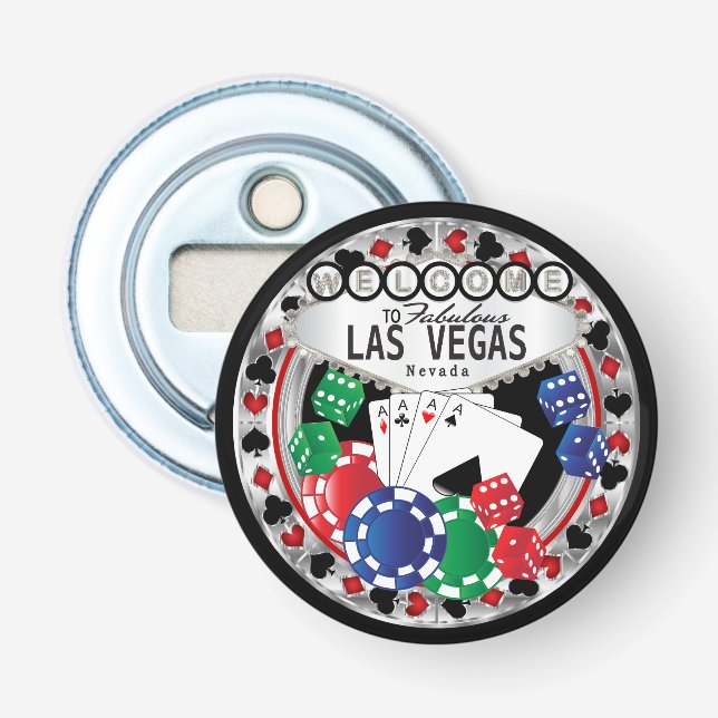 Välkommen till Las Vegas Stil - Red och Silver Flasköppnare (Framsidan)