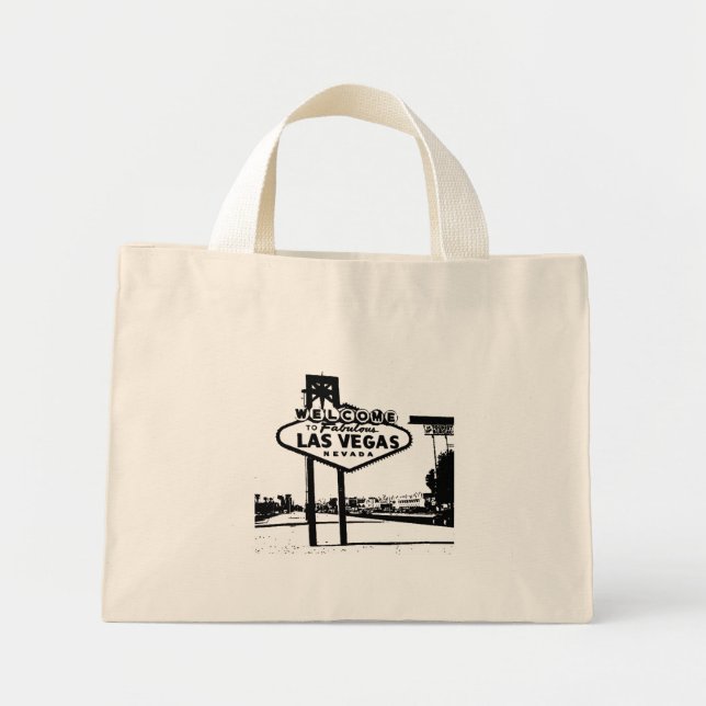 Välkommen till Las Vegas Travel Bag Mini Tygkasse (Framsidan)