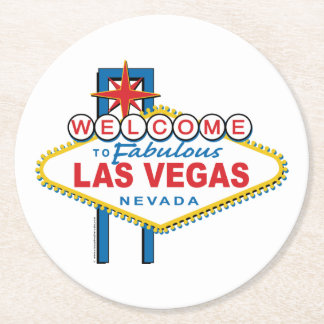 Välkommen till Las-Vegas Underlägg Papper Rund