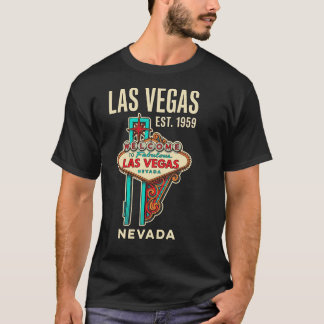 Välkommen till Las Vegas Vintage Roadside American T Shirt