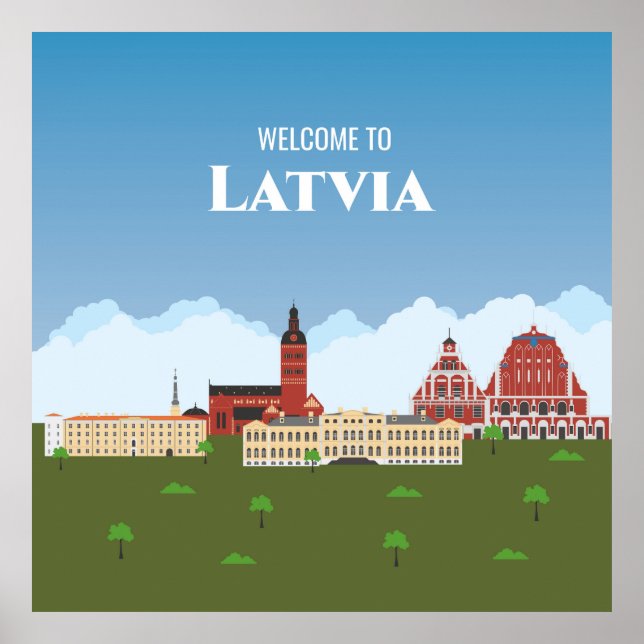 Välkommen till Lettland Poster (Framsidan)