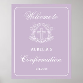 Välkommen till Lilac-bekräftelsen Blommigt Kor Poster