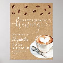 Välkommen till Little Bean Brewing Coffee Baby Sho Poster