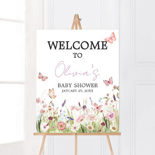 Välkommen till Little Butterfly WildblomBaby Showe Poster