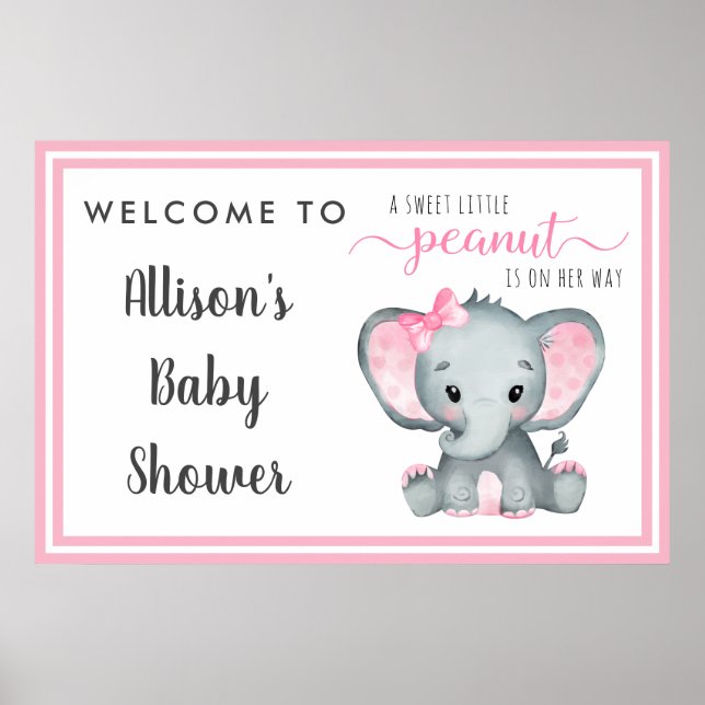Välkommen till Little Peanut Elephant Flicka Showe Poster (Framsidan)