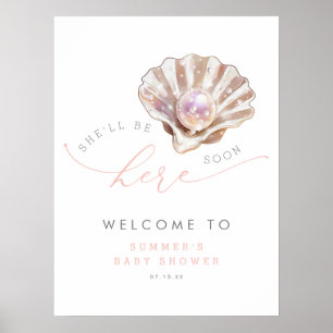 Välkommen till Little Pearl Baby Shower Under The Poster