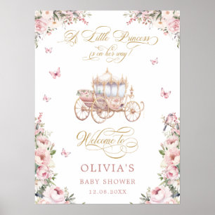 Välkommen till Little Princess Blommigt Baby Baby  Poster