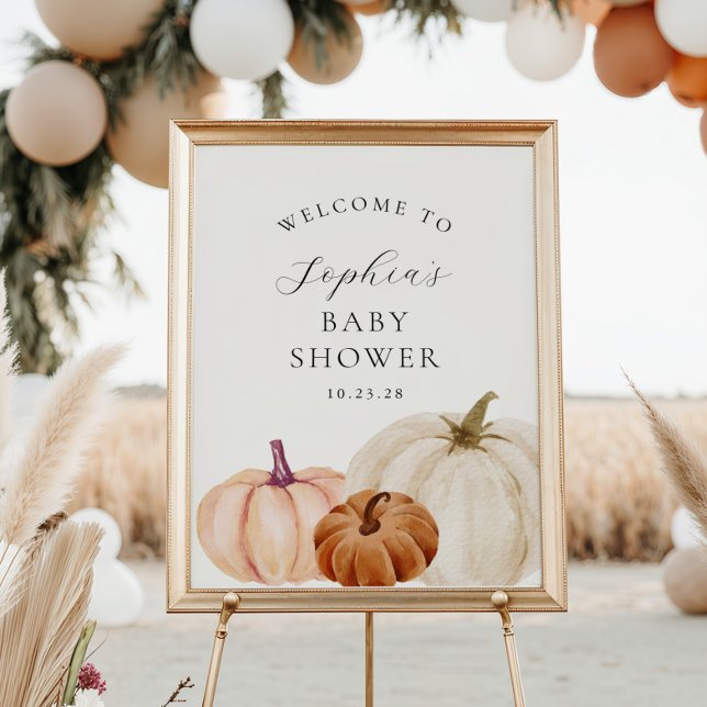 Välkommen till Little Pumpkin Baby Shower Poster (Skapare uppladdad)
